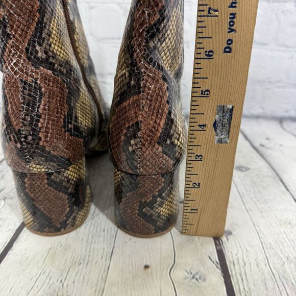 Buckle Chinese Laundry Ankle Booties Women’s Size 10 Animal Print Platform Shoes - Picture 9 of 15